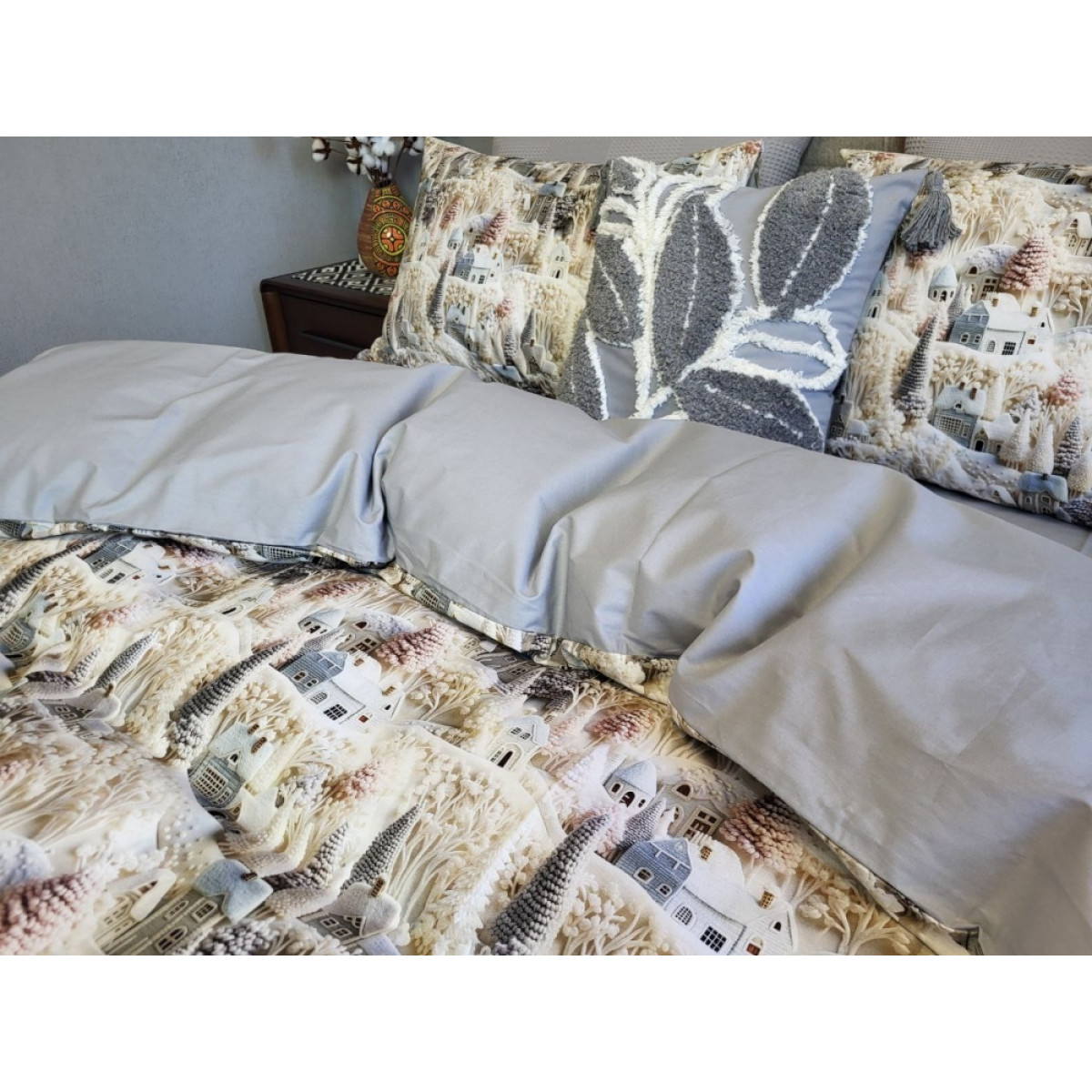Постільна білизна з бавовни cotton 5D Казкове Місто